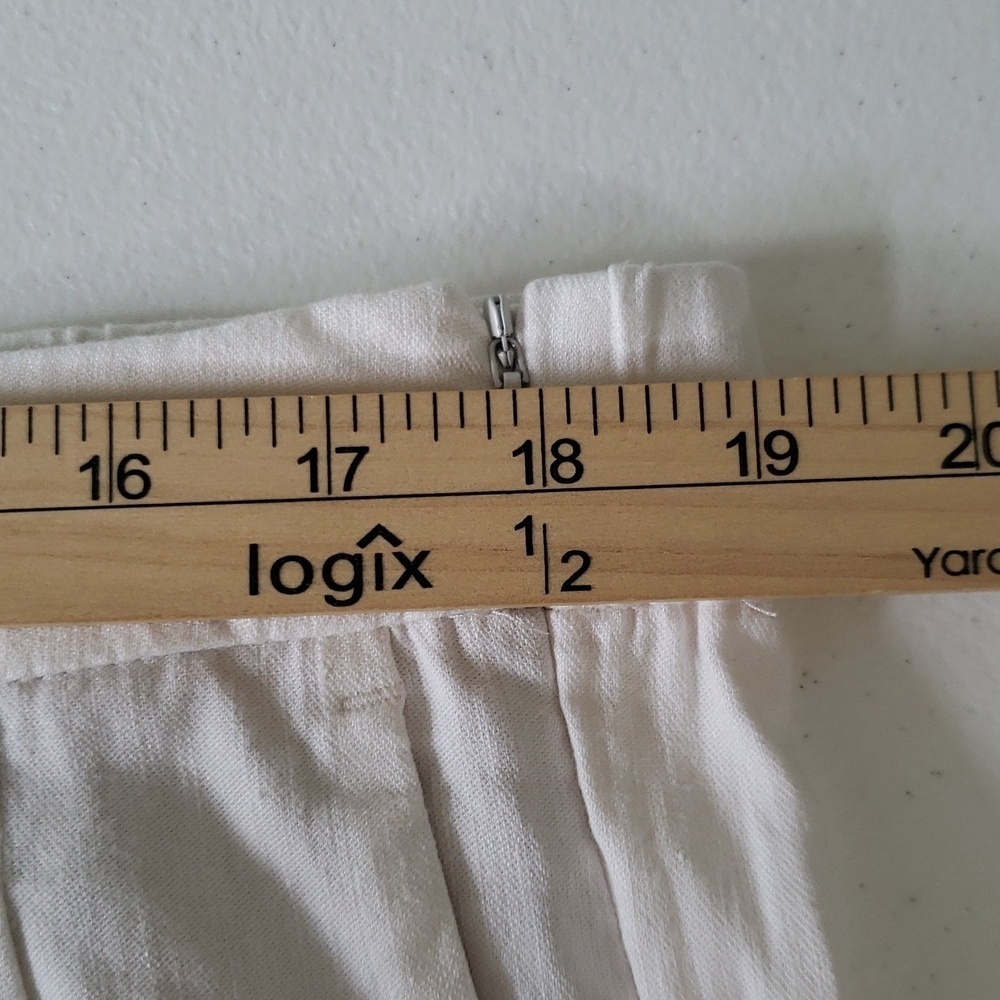 J. Jill Love Linen Wide Leg Pants XL Cream Ivory Pockets Lagenlook Coastal Beach - Picture 9 of 16